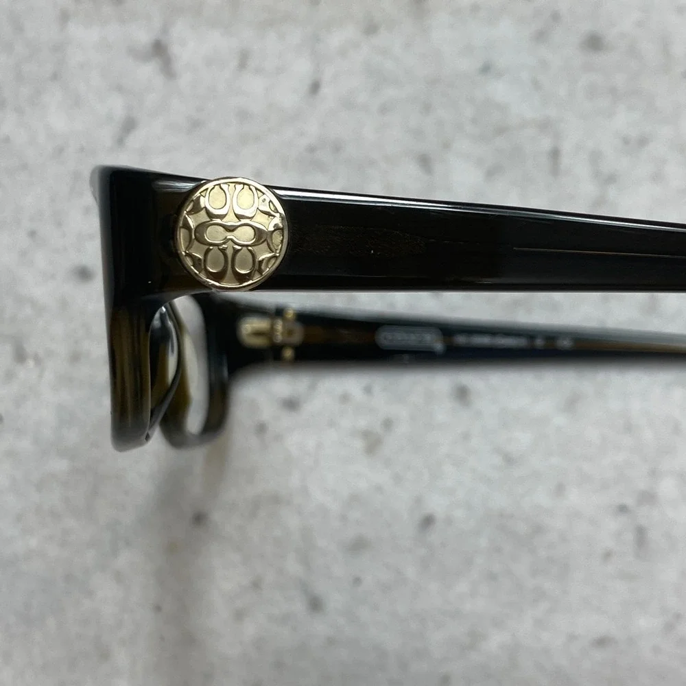 Coach HC 6008 Cadyn Eyeglasses Frames Dark Tortoise Gold Medallion 50-16-135